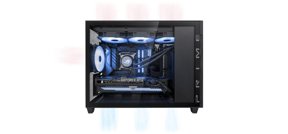 ASUS Prime AP201 Tempered Glass MicroATX Case Black Edition