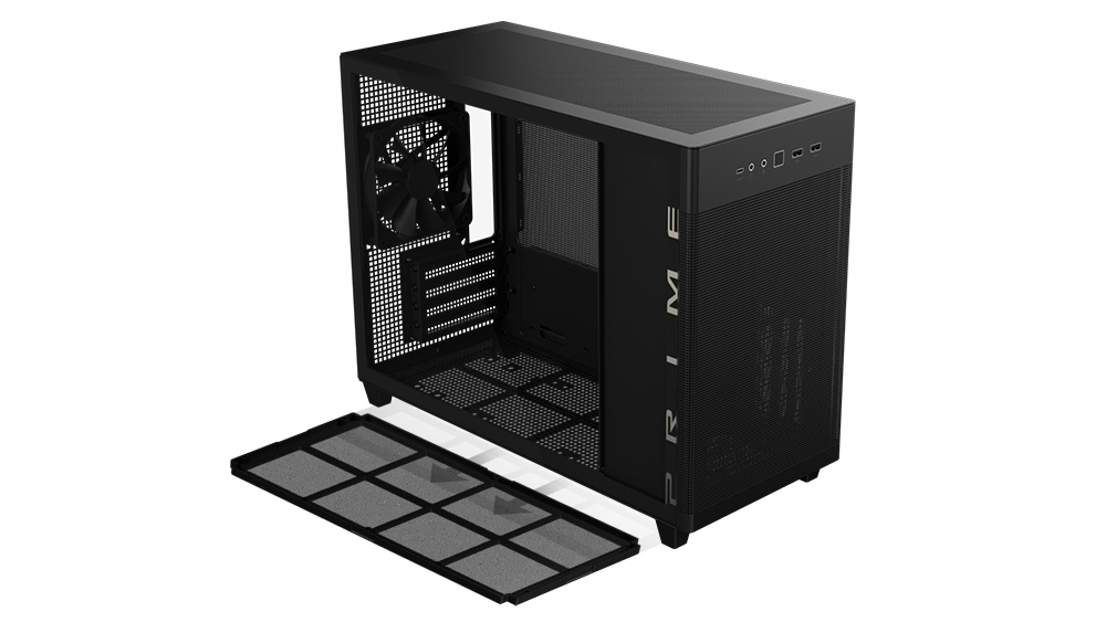 ASUS Prime AP201 Tempered Glass MicroATX Case Black Edition