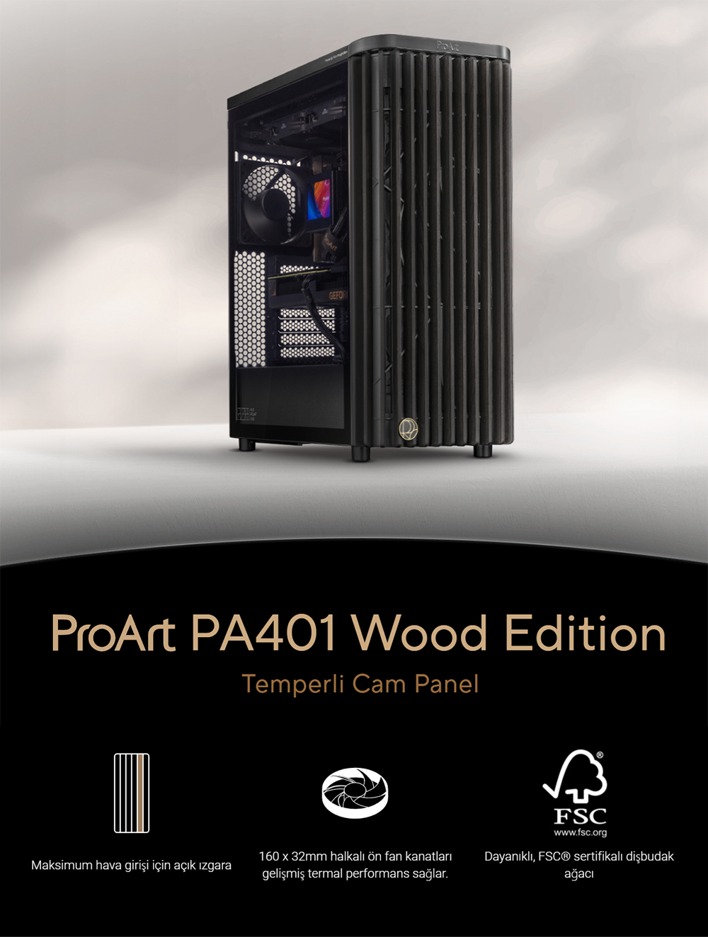 ProArt PA401 Wood Edition - Tempered Glass Panel