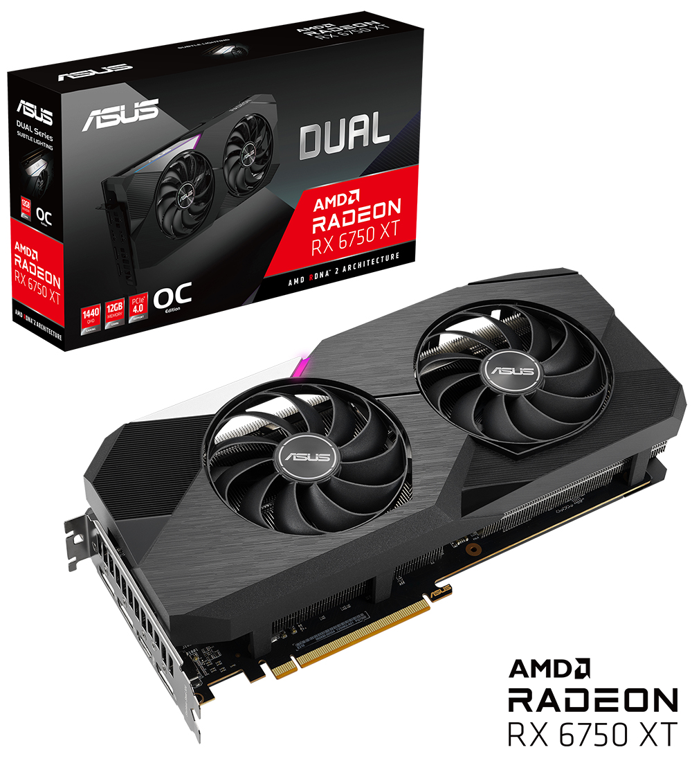 ASUS Dual Radeon™ RX 6750 XT OC Edition 12GB GDDR6