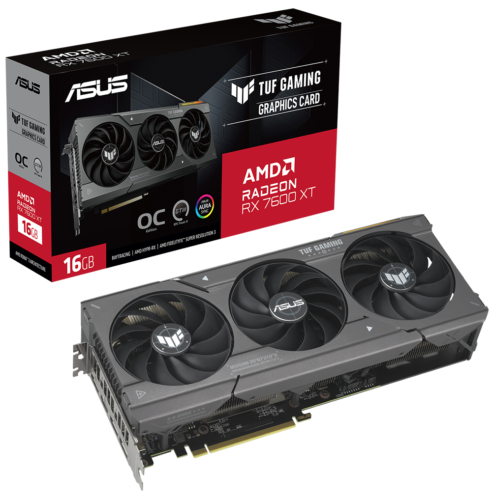 ASUS TUF Gaming Radeon™ RX 7600 XT OC Edition 16GB GDDR6