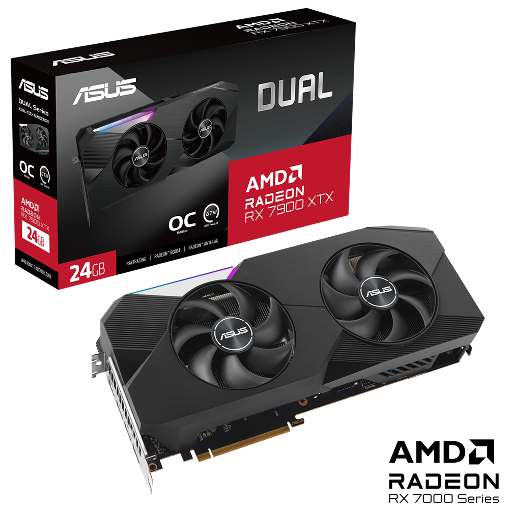 ASUS Dual Radeon™ RX 7900 XTX OC Edition 24GB GDDR6