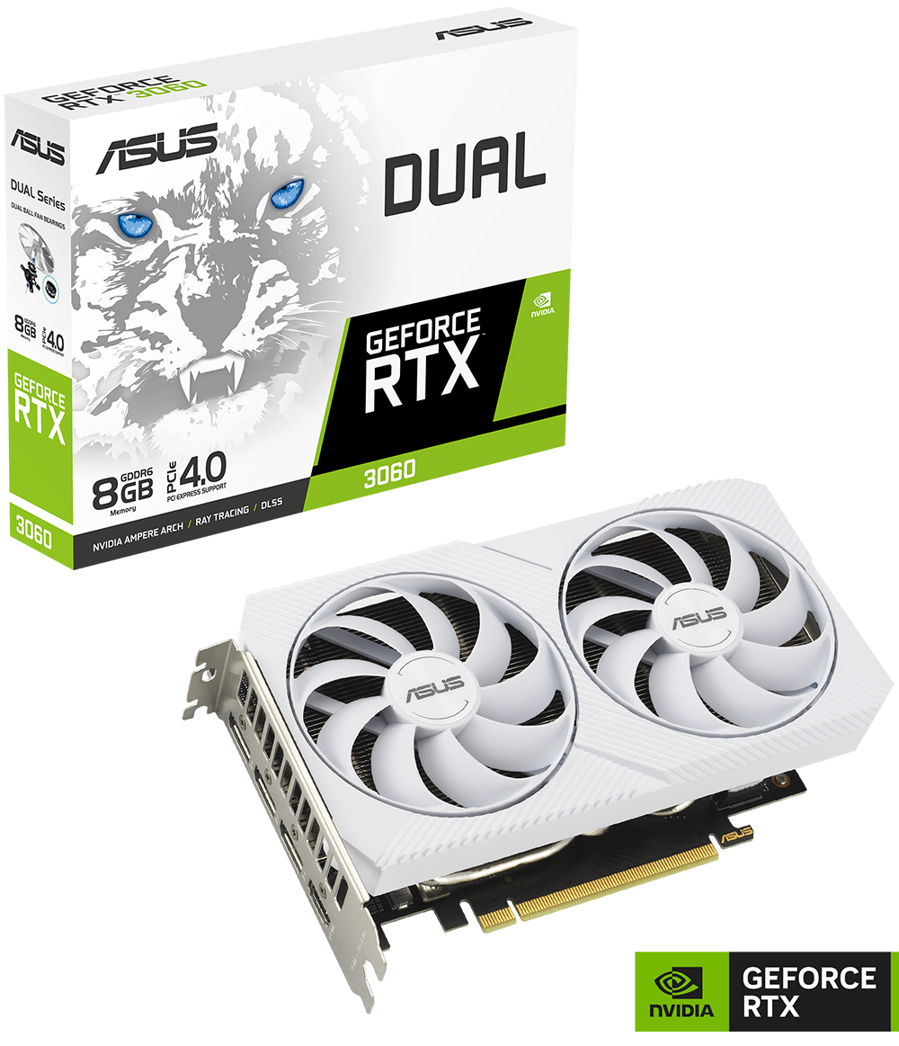 ASUS Dual GeForce RTX 3060 White 8GB GDDR6