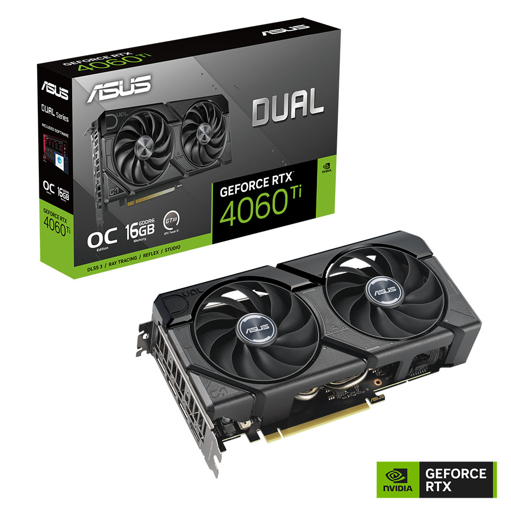 ASUS Dual GeForce RTX™ 4060 Ti EVO OC Edition 16GB GDDR6