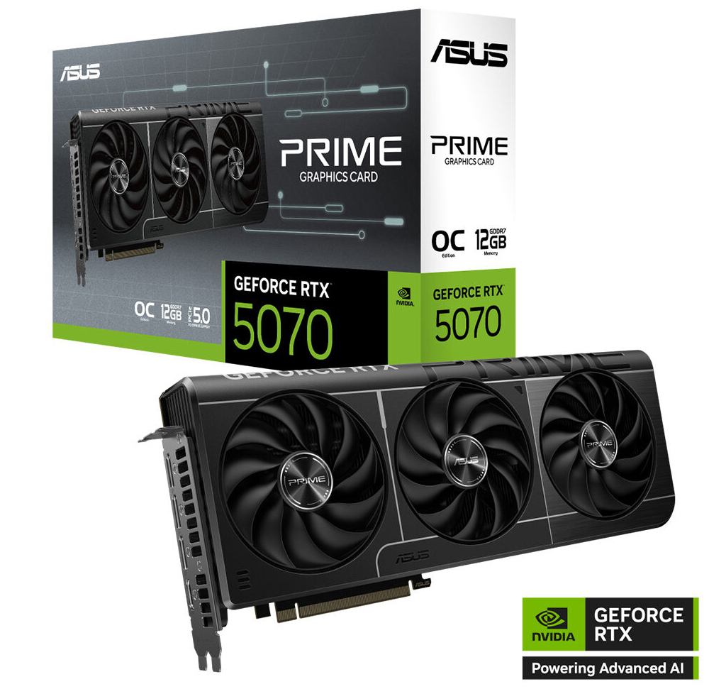 ASUS PRIME GeForce RTX™ 5070 12GB GDDR7 OC Edition